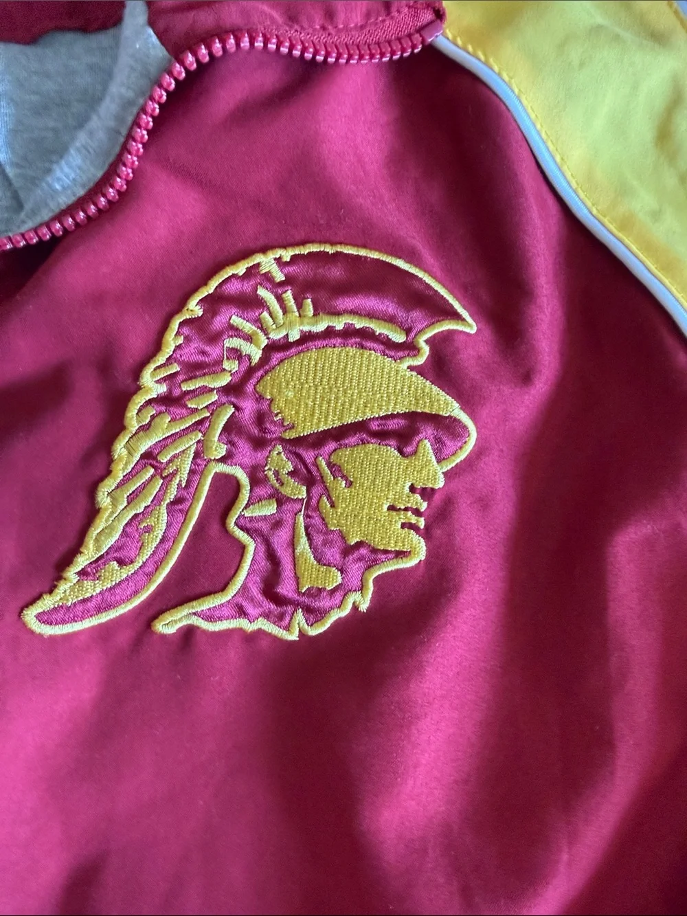 USC Red and Gold Pullover Jacket with Trojan Logo
